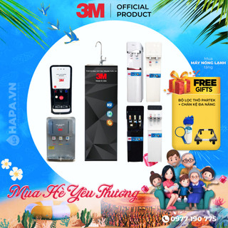 Máy lọc nước nóng lạnh 3 vòi - 2 vòi 3m full model, chuẩn nước uống trực tiếp - bộ lọc 3m nhập khẩu mỹ, hàng chính hãng