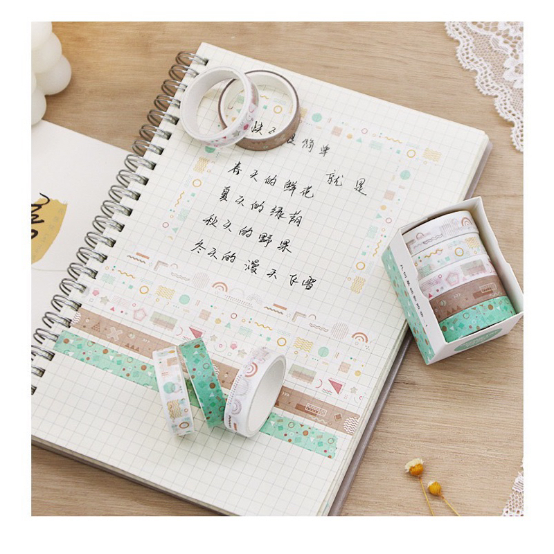 1 Hộp Washi 5 Cuộn