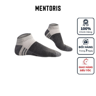 Tất nam cổ ngắn Mentoris MTN01 co giãn thoải mái kháng khuẩn khử mùi hôi chân công nghệ thoáng khí