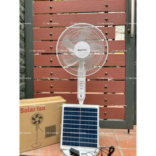 Quạt Cây Đứng Tích Điện Năng Lượng Mặt Trời Solar Fan 198 Tích Hợp Đèn Led FANNI STORE