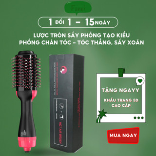Lược Điện Tròn Chải Tóc Sấy Phồng Tạo Kiểu Đa Năng Xoay 360 Fanni Store