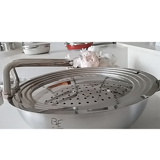 Vỉ chắn dầu inox 304 CHỈ CÒN MẪU MỚI - HÌNH BÌA đậy nồi chảo từ size 22,24,26,28 xuất khẩu