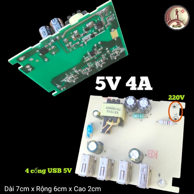 Nguồn không vỏ 5V 1A đến 4A