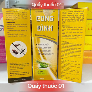 Xịt muỗi tinh dầu xả chanh Cung Đình lọ thuỷ tinh 100ml
