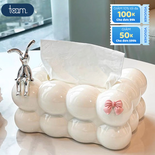 Hộp Đựng Khăn Giấy Hình Đám Mây Celebrow Marshmallow Con Thỏ Để Bàn Phòng Khách Sang Trọng TOAM