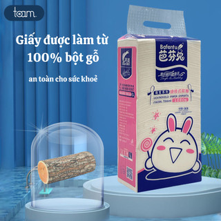 Bịch khăn giấy rút 1680 tờ TOAM 4 lớp treo tường Bafentu nội địa Trung cỡ lớn siêu dai tặng kèm móc treo tường