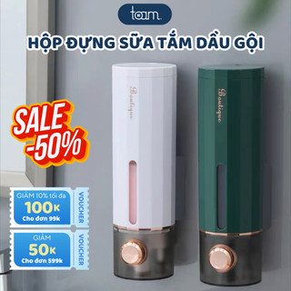 Hộp đựng sữa tắm dầu gội, Bình đựng nước rửa tay chất liệu ABS gắn treo tường tiện lợi thông minh