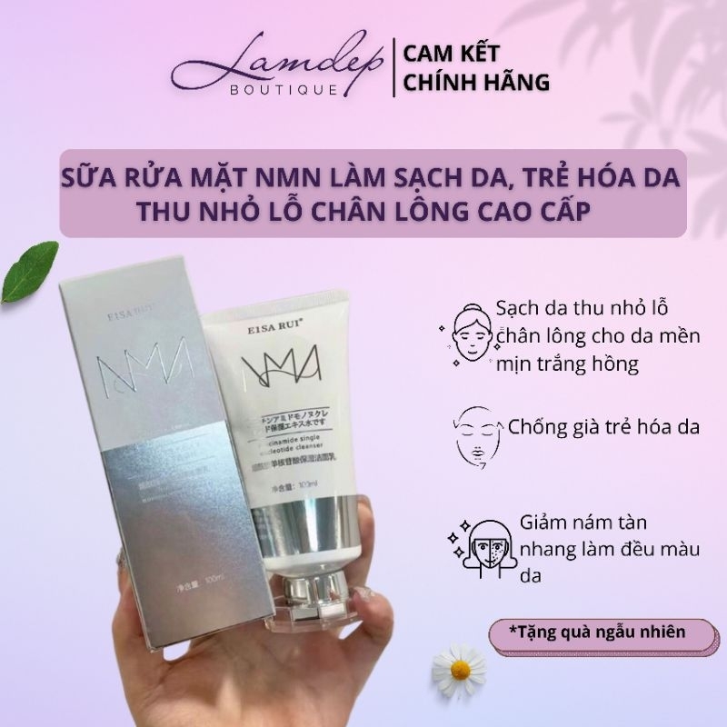 Sữa Rửa Mặt NMN Cao Cấp - Trẻ Hóa Chống Già, Làm Sạch Sâu, Duy Trì Độ Ẩm, Thu Hẹp Lỗ Chân Lông (100ml)
