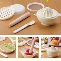 Bộ Dụng Cụ Chế Biến Đồ Ăn Dặm Kiểu Nhật Cho Bé