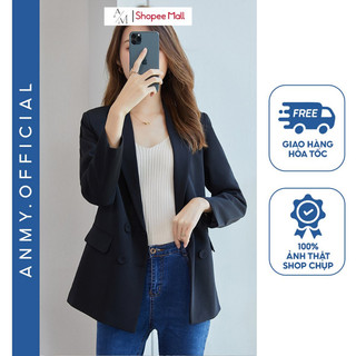 Áo khoác blazer dáng suông kiểu hàn dành cho nữ, áo vest blazer hàng cao cấp mẫu mới BLZ02