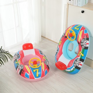 Phao bơi cho bé trai bé gái từ 0-3 tuổi phao bơi ô tô có vô lăng xỏ chân chống lật mã pte234