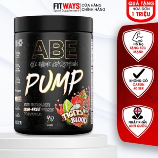 Applied Nutrition ABE PUMP - ZERO STIM PRE WORKOUT Không Caffeine - Hỗ Trợ Pump Cơ, Tăng Sức Mạnh, Không Mất Ngủ(40 Ser)