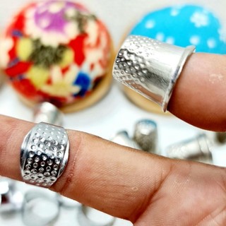 Đê ngón tay - Nhẫn bảo vệ ngón tay khi thêu thùa, may Dụng cụ bảo vệ ngón tay đè kim inox dành cho may vải cứng