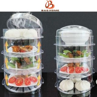 Lồng Bàn 5 Tầng BAOHOME Gấp Gọn Thông Minh Có nắp Đậy Tránh Côn Trùng Bụi Bẩn B015