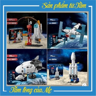 Bộ ghép hình lắp ráp ten lửa hình tàu con thoi, trạm không gian