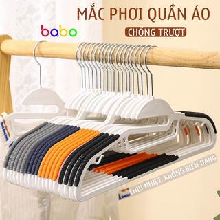 Móc áo nhựa chống trượt Móc treo quần áo tủ đựng giá phơi đồ babo (TB25)