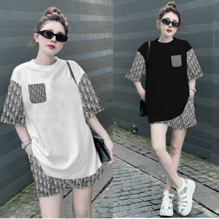 Set ngắn cotton phối túi 3d cao cấp