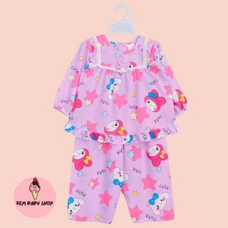 Đồ bộ tole/lanh dài bé gái, bộ tole tay dài quần dài bé gái