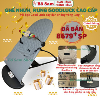 Ghế nhún rung Goodluck chống võng lưng cho trẻ sơ sinh từ 1tháng15ngày đa năng, chất liệu cotton thoáng mát ,Shop Bố Sam