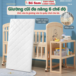 Nôi cũi 2 tầng đa năng 6 chế độ tiện lợi cao cấp cho bé, Shop Bố Sam, Ghép giường ba mẹ, quây chơi cho bé