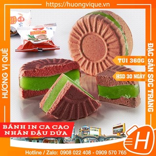 Bánh In Cacao Nhân Đậu Dứa Tân Huê Viên - Túi 360g(6 Cái) - Đặc Sản Sóc Trăng