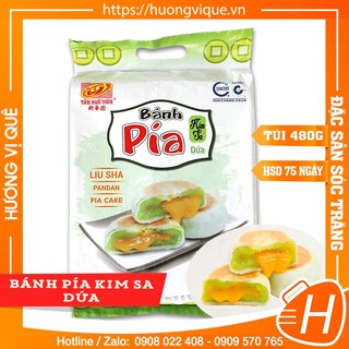 Bánh Pía Kim Sa Dứa Tân Huê Viên - Túi 480g(12 Cái) - Đặc Sản Sóc Trăng