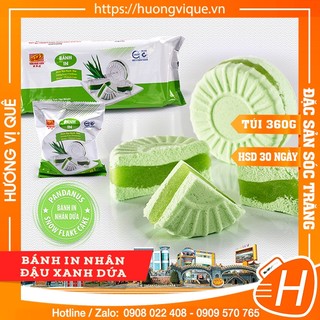 Bánh In Nhân Đậu Xanh Dứa Tân Huê Viên - Túi 360g(6 Cái) - Đặc Sản Sóc Trăng