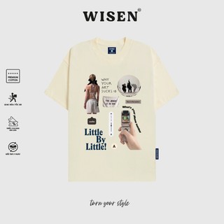 Áo Thun Unisex WISEN Phông Oversize Local Brand 100% Cotton Cao Cấp 2 Chiều Form Rộng Tay Lỡ Mẫu Little by Little