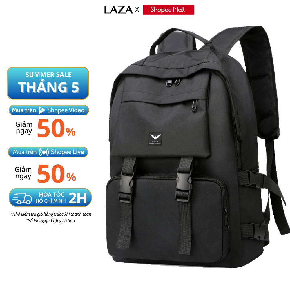 Balo nam nữ thời trang LAZA Geness Backpack 468-Chất liệu chống thấm nước -Đựng được laptop 15.6inch