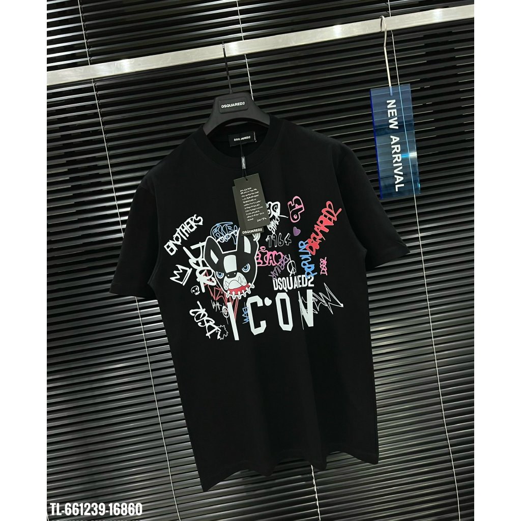 🔥Hot🔥Áo thun Dsquared2 Icon bulldog in chữ thiết kế hot trend Nam nữ New 2024