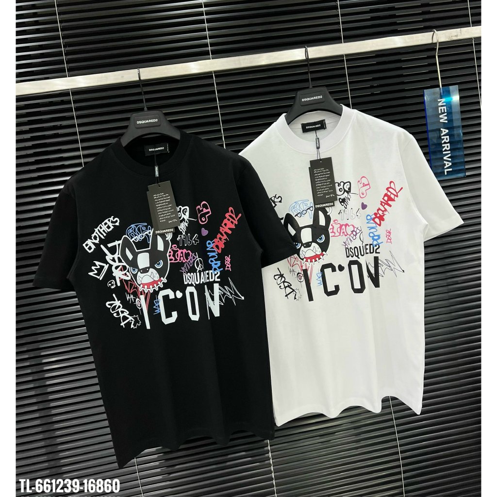 🔥Hot🔥Áo thun Dsquared2 Icon bulldog in chữ thiết kế hot trend Nam nữ New 2024