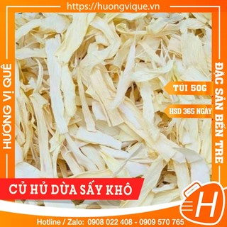 Củ Hủ Dừa Sấy Khô - Túi Zip 50g - Đặc Sản Bến Tre