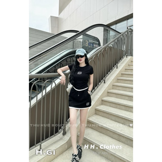 Set bộ body logo thêu ngực phối viền trắng hàng loại 1
