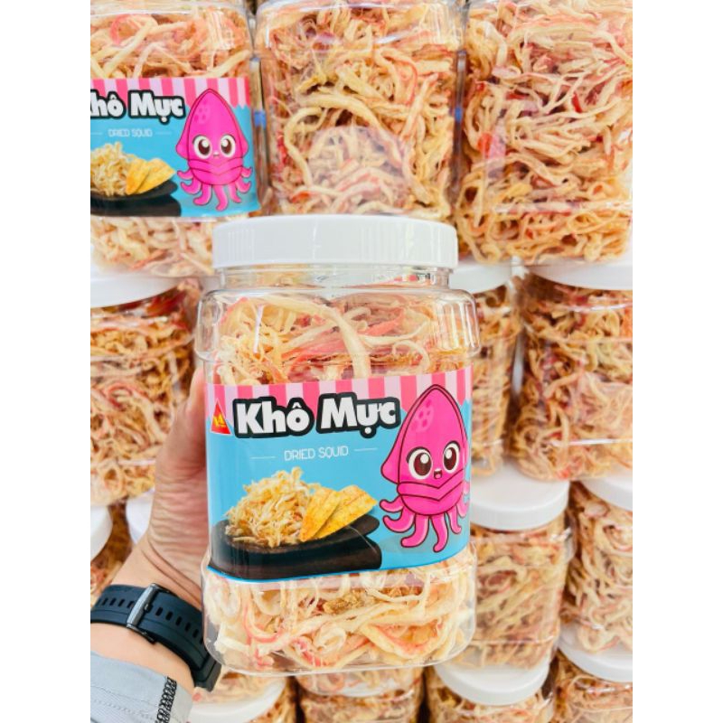 MỰC SỢI HẤP NƯỚC DỪA Hủ 500gr
