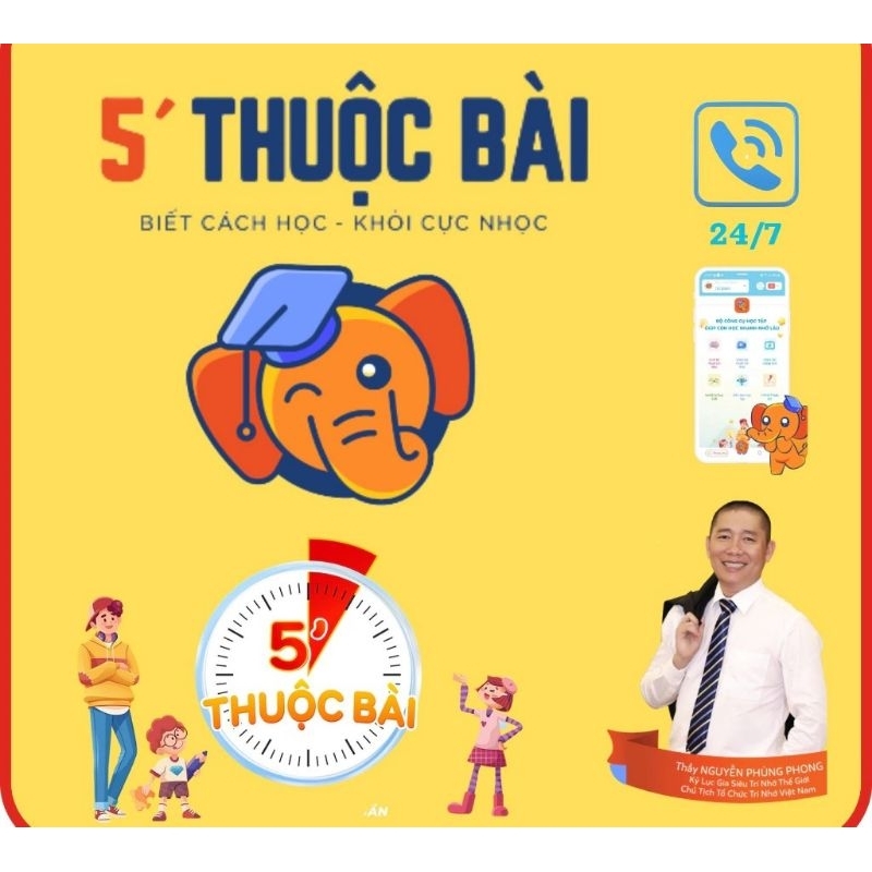 5 phút thuộc bài trọn đời vip từ 1 đến 12 lớp