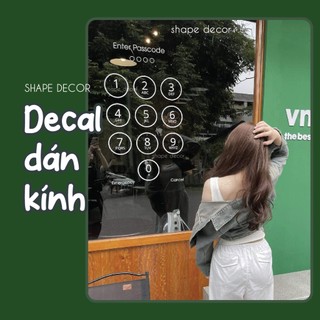 Decal Open Close dán kính đặt theo yêu cầu