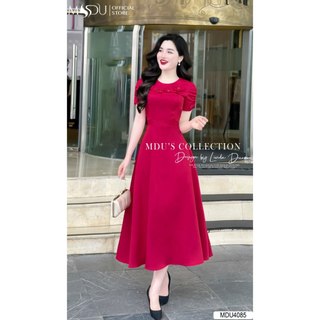  MDU4085 Váy thiết kế thanh lịch và sang trọng với chất Mango Hàn cao cấp, hàng 2 lớp có lót lụa.
