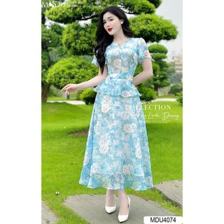 Váy Tiểu Thư K2-D1-2 MDU4074 Dáng Váy Xòe,Họa Tiết Hoa Nhiệt Đới Bắt Mắt Từ MDU