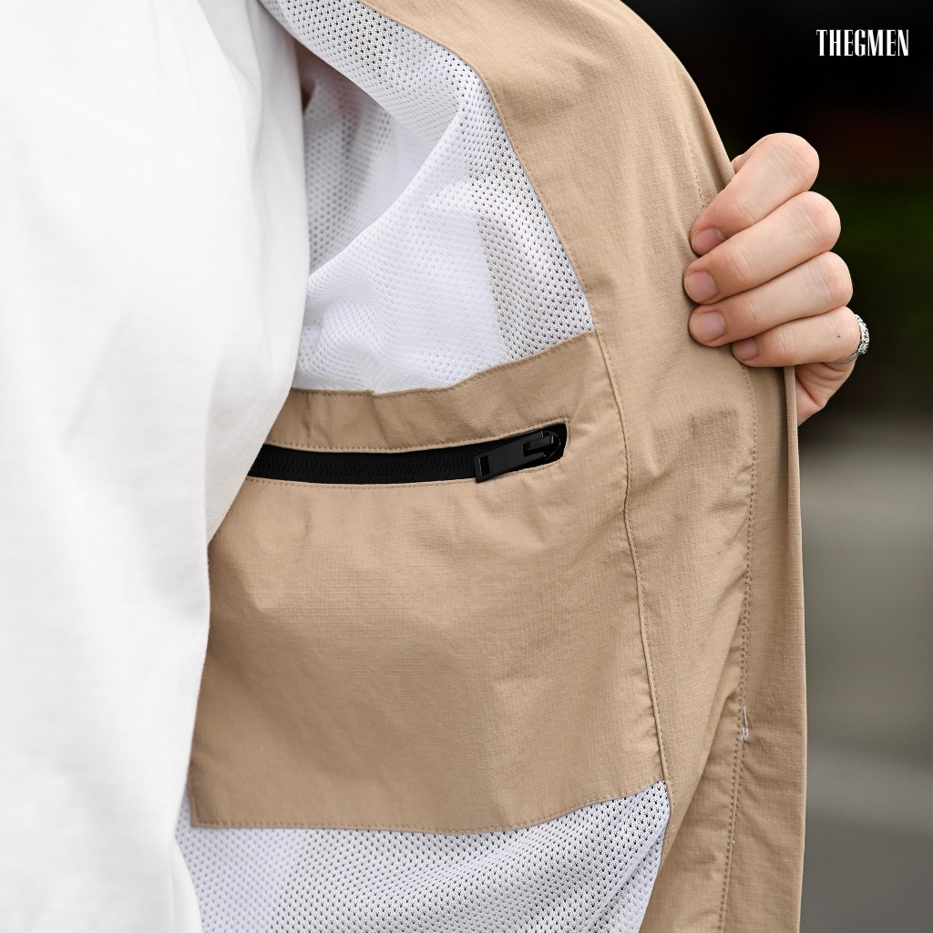 Áo khoác COLOUR BLOCK JACKET vải Cotton, form Regular - THE GMEN ELEGANT EST 2017