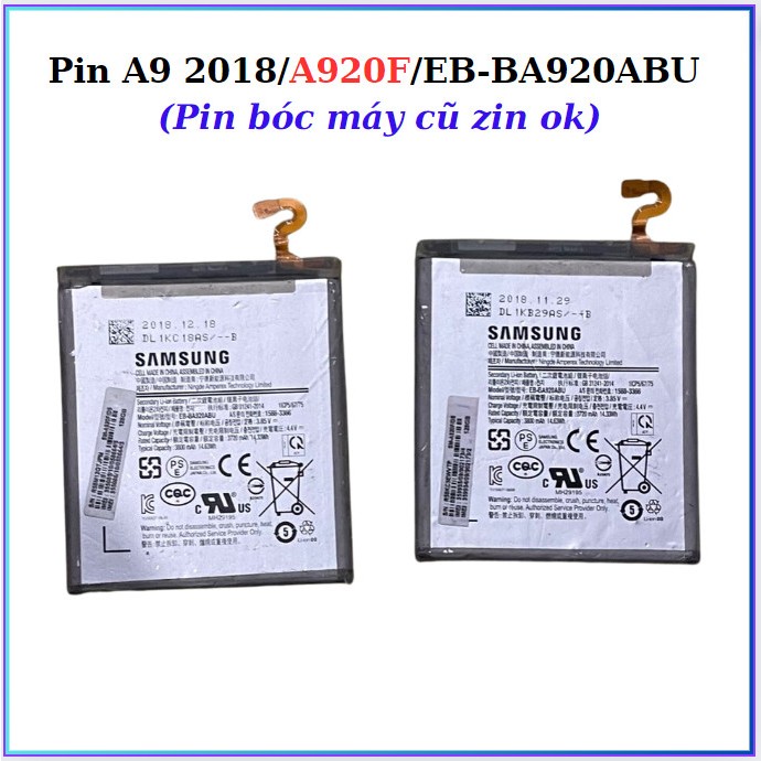 Pin ss A9 2018 / A920F/EB-BA920ABU,Pin bóc máy