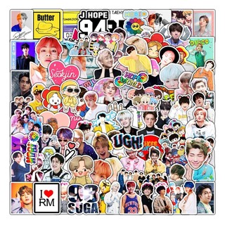 Set 100 sticker chống nước dán trang trí nhóm nhạc BTS
