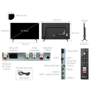 Android Tivi Casper 4K 55 inch 55UGA610 (Miễn phí giao tại HCM-ngoài tỉnh liên hệ shop)