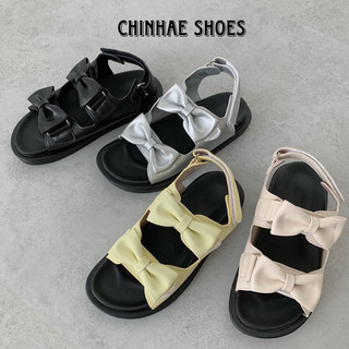 Dép quai hậu sandal có nơ nhiều màu sắc phong cách trẻ trung năng động tăng chiều cao chống thấm nước đi học đi chơi