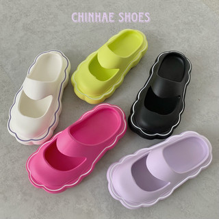 Dép sục cross siêu nhẹ hình đám mây màu kẹo ngọt đế dày bánh mì tăng chiều cao chống mùi chống thấm nước chống trơn