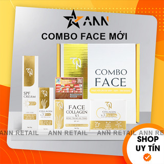 Combo kem face collagen x3 tn đông anh mới - kem face đông trùng x3 + serum + kem chống nắng image x3