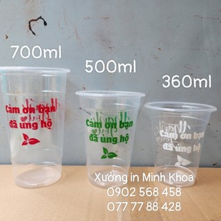 50 ly pp 500ml, ly pp 650ml, ly pp700ml, ly pp 360ml mẫu in sẵn ly in sẵn