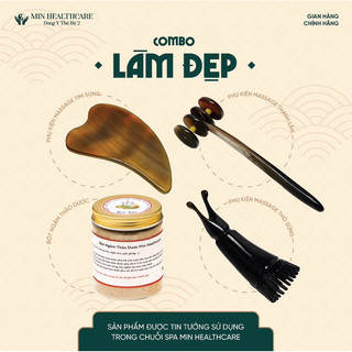 Set dụng cụ diện chẩn làm đẹp ( tim sừng nâng cơ mặt+ thỏ sừng+ thanh lăn+ bột ngâm thảo dược