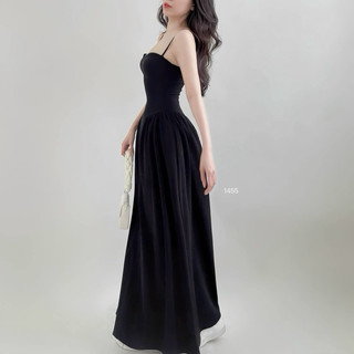Đầm maaxi TRIPBLE T DRESS thun gân 2 dây tôn dáng - Free size