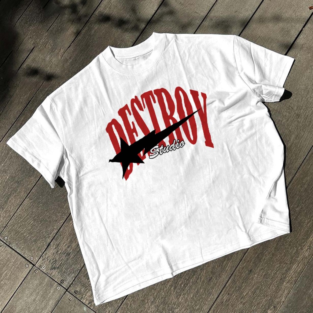 Áo thun Boxy Destroy Studio Laser Star - Áo Phông Nam Nữ BOXY Cotton - Áo thun nam nữ Destroy Studio | BigBuy360 - bigbuy360.vn