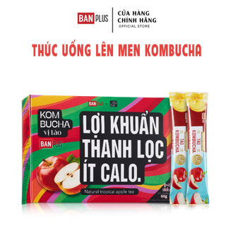 Trà Kombucha vị Táo BanPlus hộp 12 gói